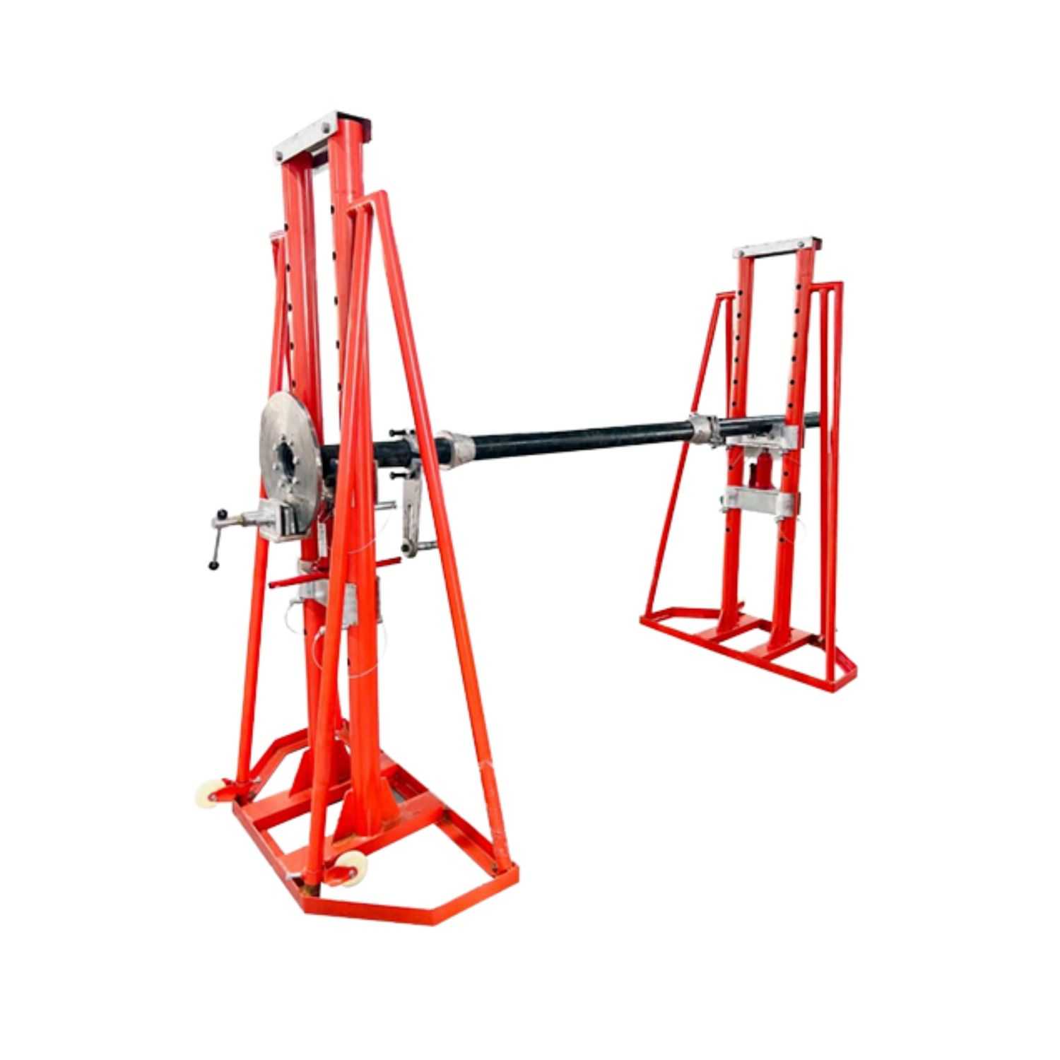 15 Ton Adjustable Hydraulic Cable Drum Stand With Brake, 1.8M Max Axis Height