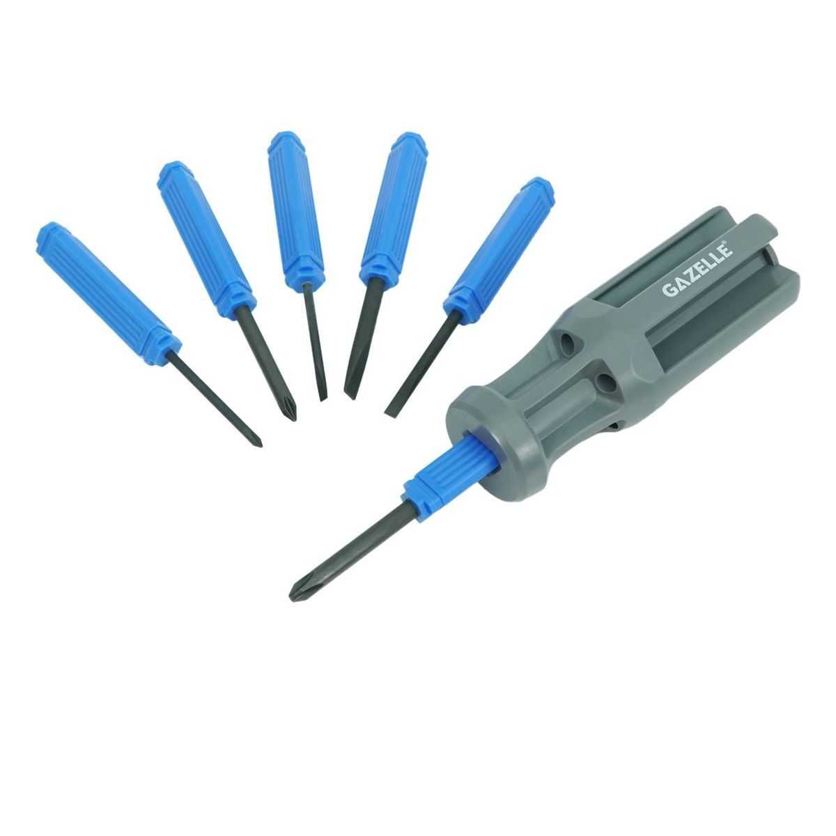 6-in-1 Screwdriver Set, Phillips/Slotted