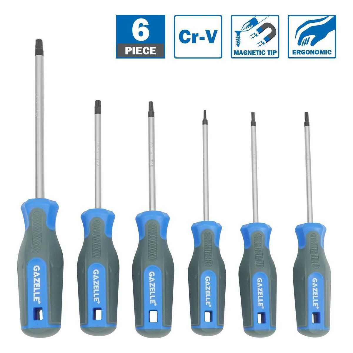 6 Pcs Torx Screwdriver Set, T10-T40