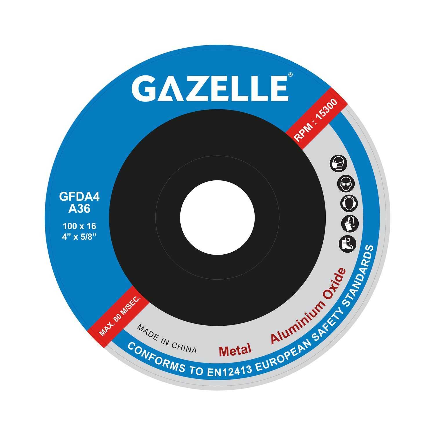 4 In. Aluminium Oxide Flap Disc (100mm), 36 Grit 