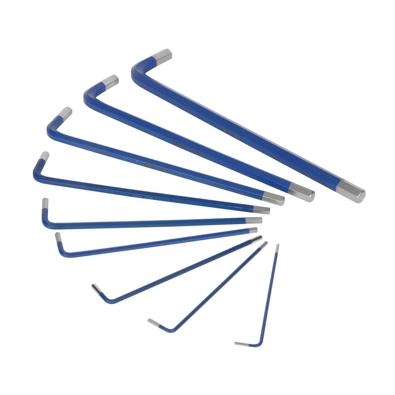 9-Piece Imperial Hex Key Set, 1/16-3/8 In.