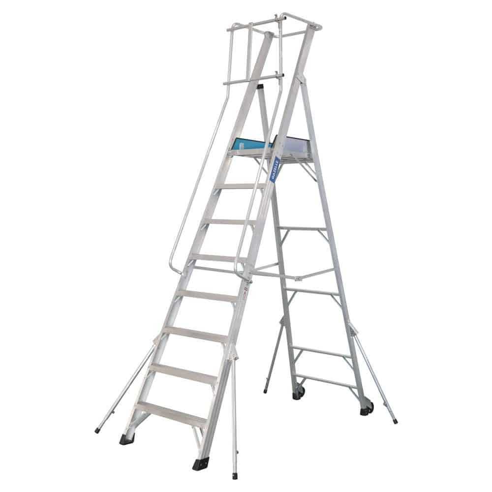 8ft Aluminium Platform Ladder (2.3m)
