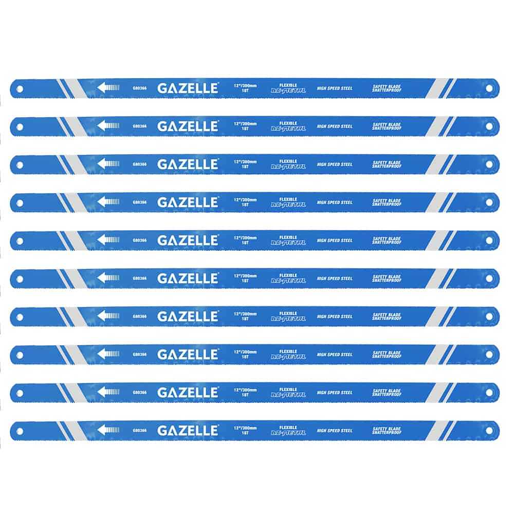 18T x 12 In. Bimetal HSS Hacksaw Blades, 100-Pieces