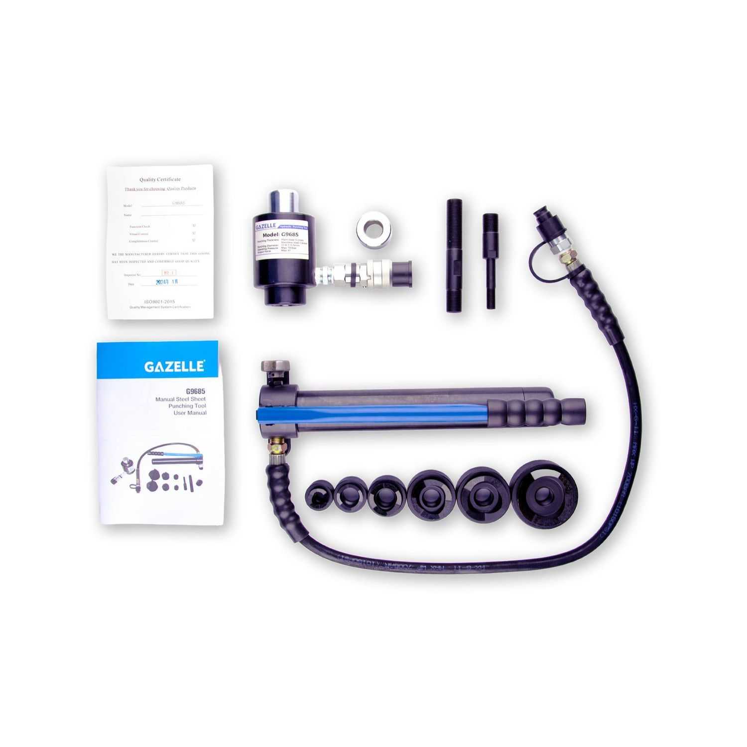 Manual Hydraulic Punching Tool Set, 6-Pieces