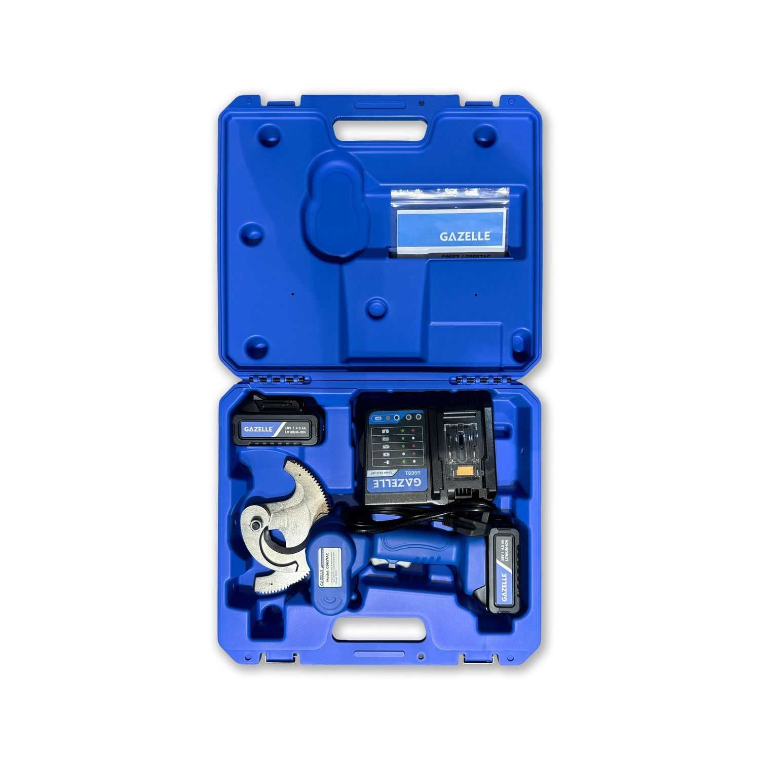 18V Ratcheting Cable Cutter, 240mm(sq) Acsr Cable & 100mm(sq) Cu Wire by Mechanical Extrusion Force