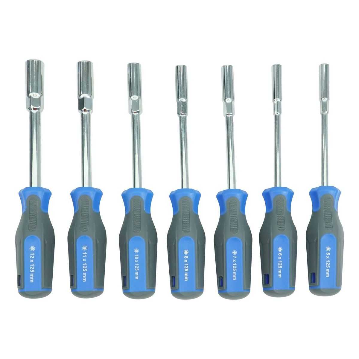 7 Pcs Metric Nut Driver Set, 5-12mm