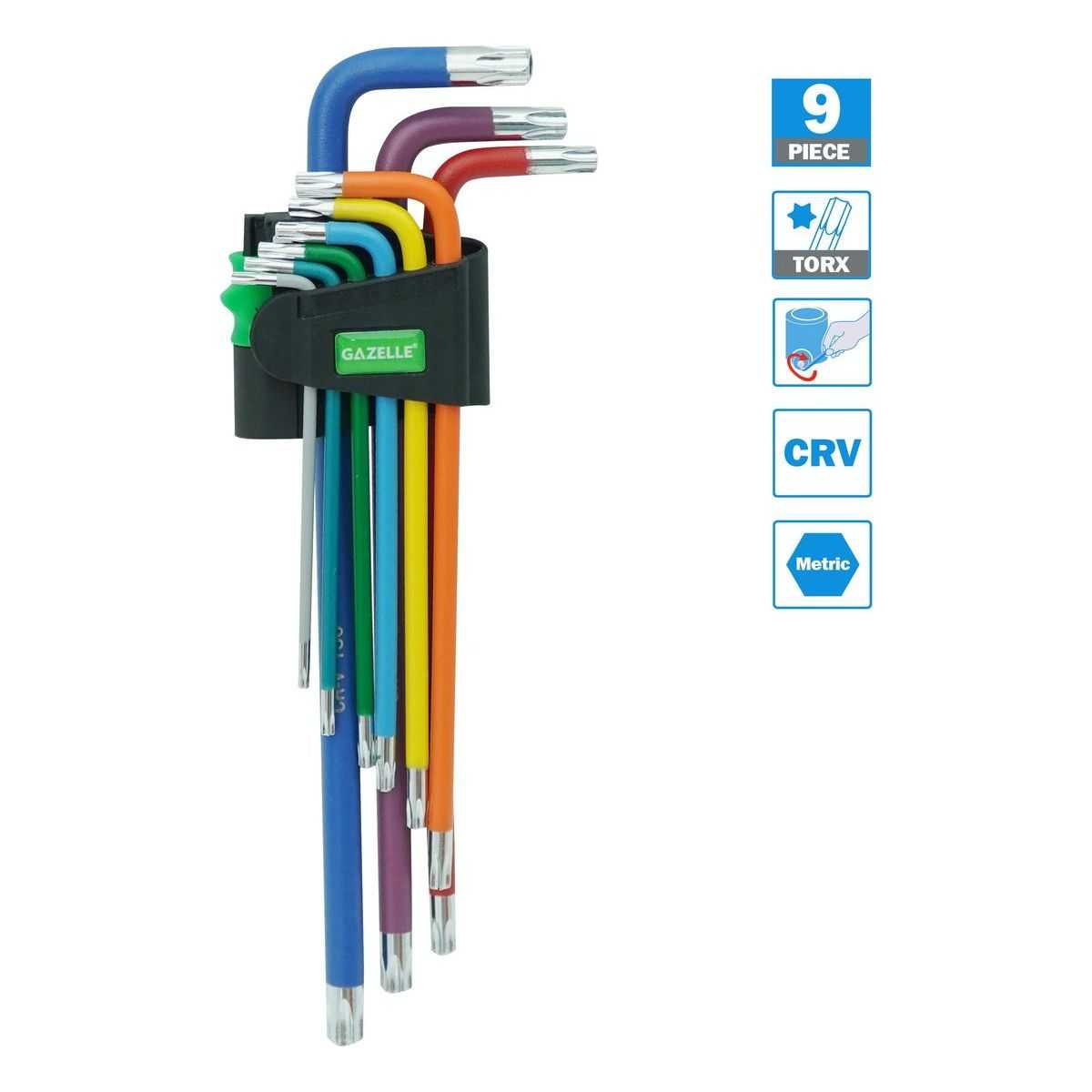 Long Torx Key Set, T10-T50, 9 Pcs