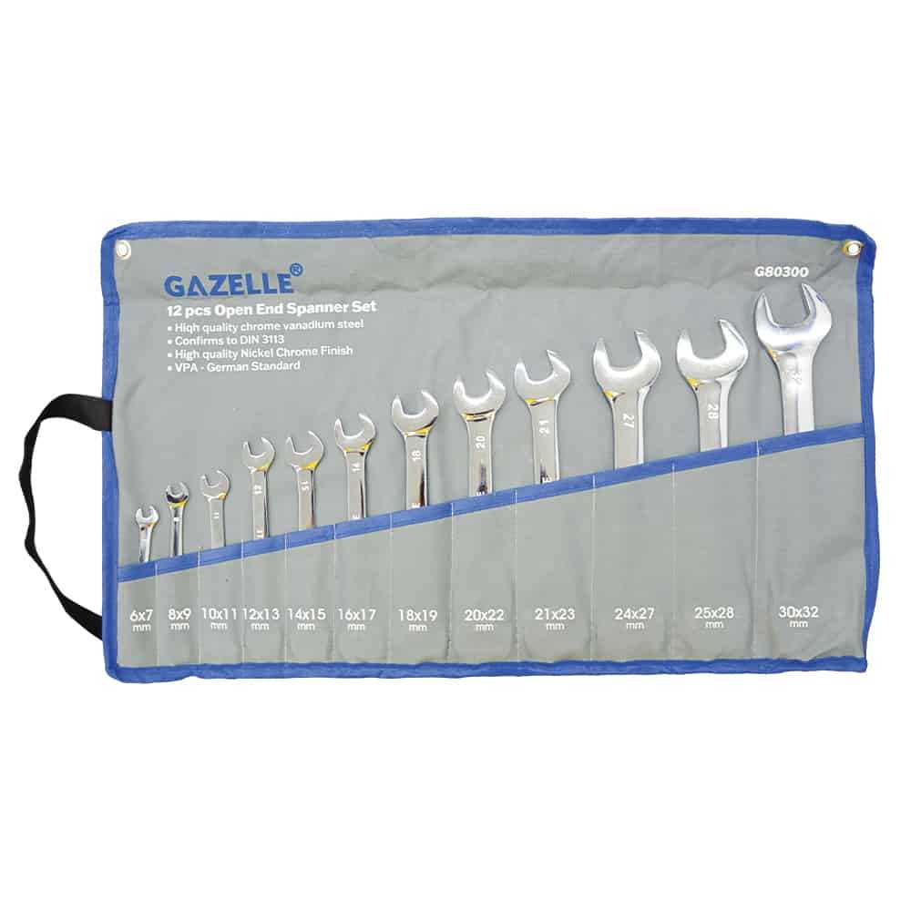 12-Piece Open-Ended Spanner Set