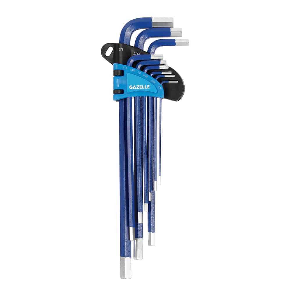 9-Piece Imperial Hex Key Set, 1/16-3/8 In.