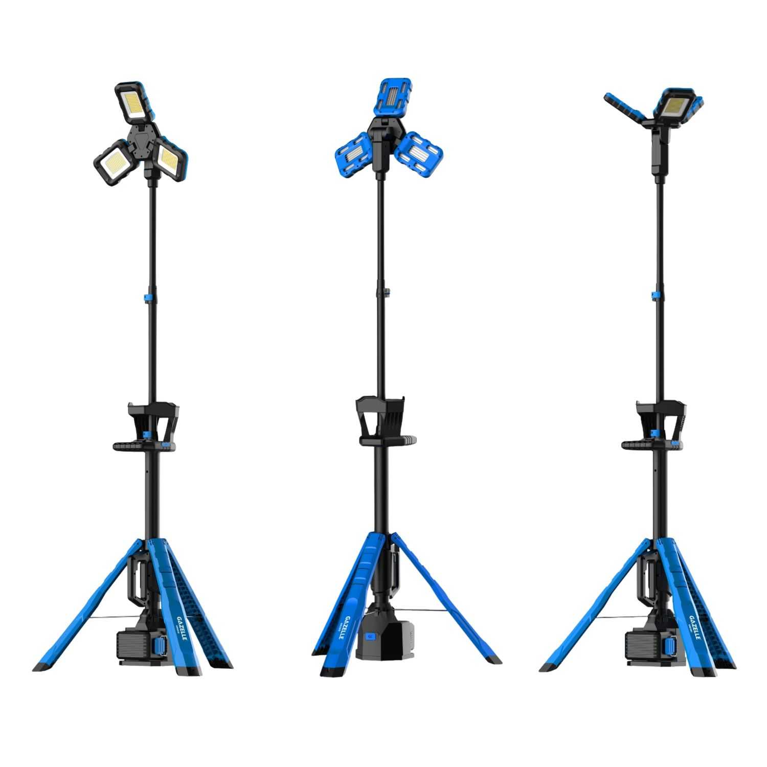 2.3m Cordless Tower Work Light (10000 Lumens) with Power Pack Adaptor (18V-21V)