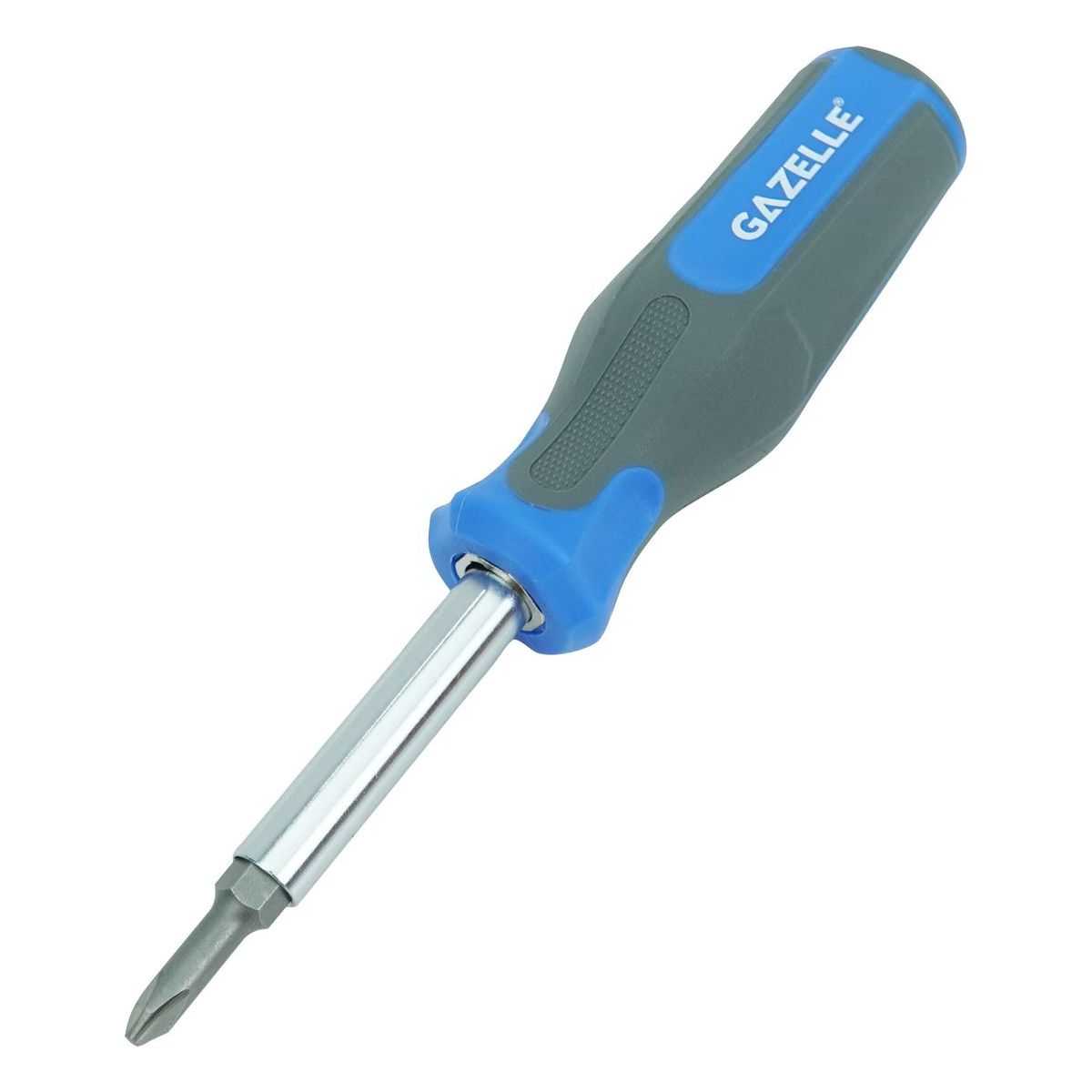 6-in-1 Interchangeable Screwdriver Set, Phillips/Slotted/Nut Driver