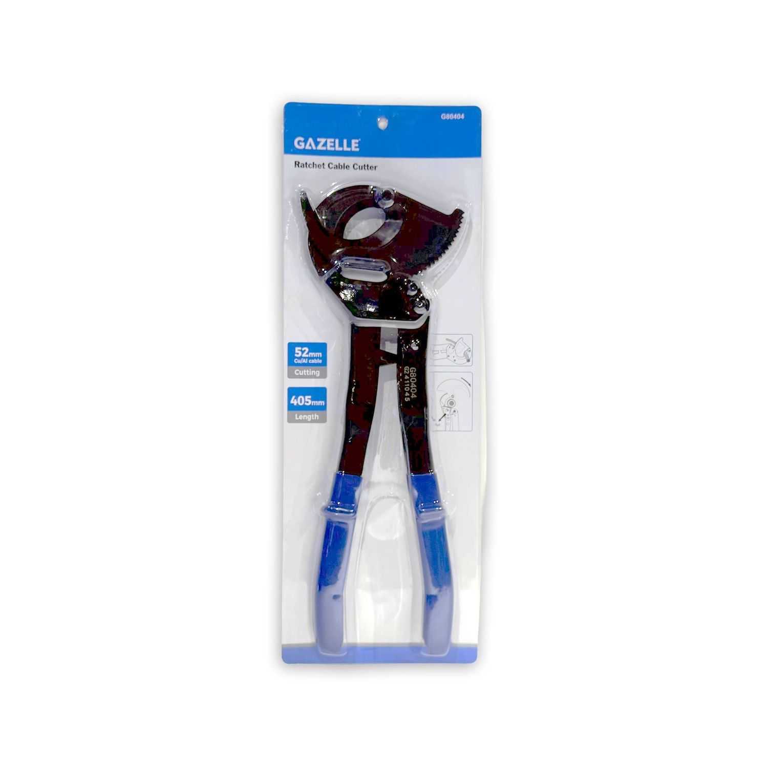 Ratcheting Cable Cutter, 52mm Cu/Al Cable