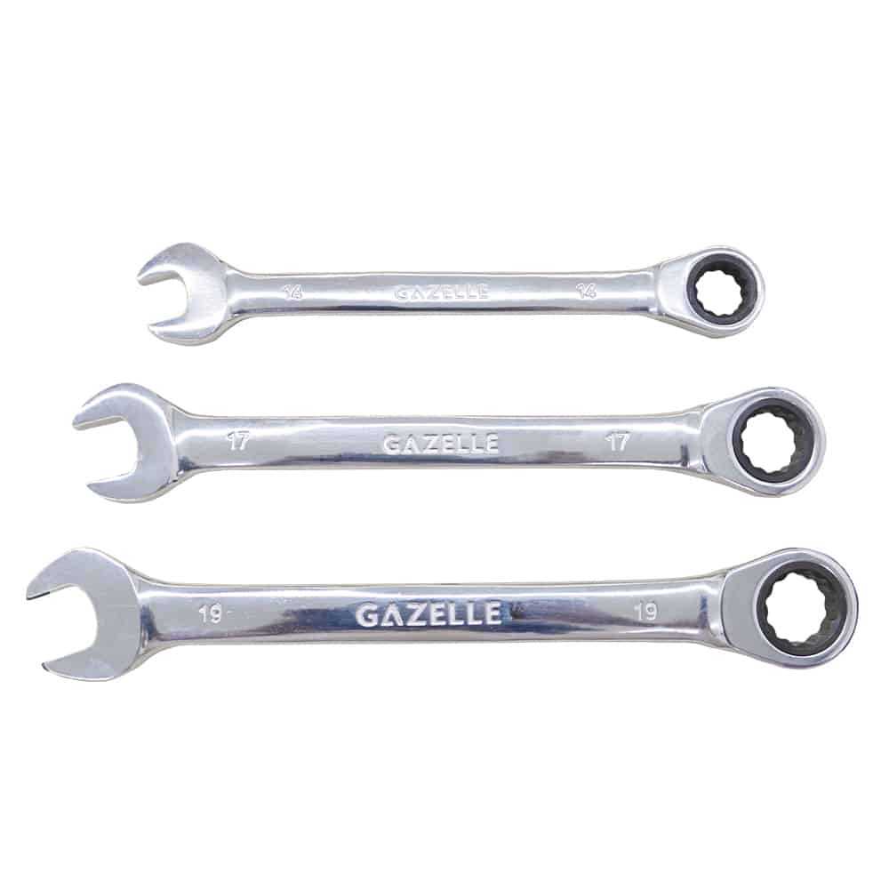 7-Piece Ratchet Spanner Set, 8-19mm