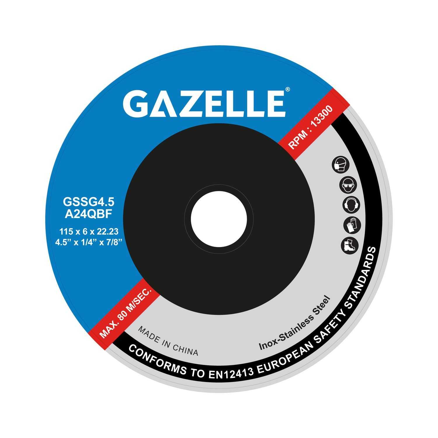 Stainless Steel Grinding Disc 4.5 Inches - 115 x 6 x 22mm