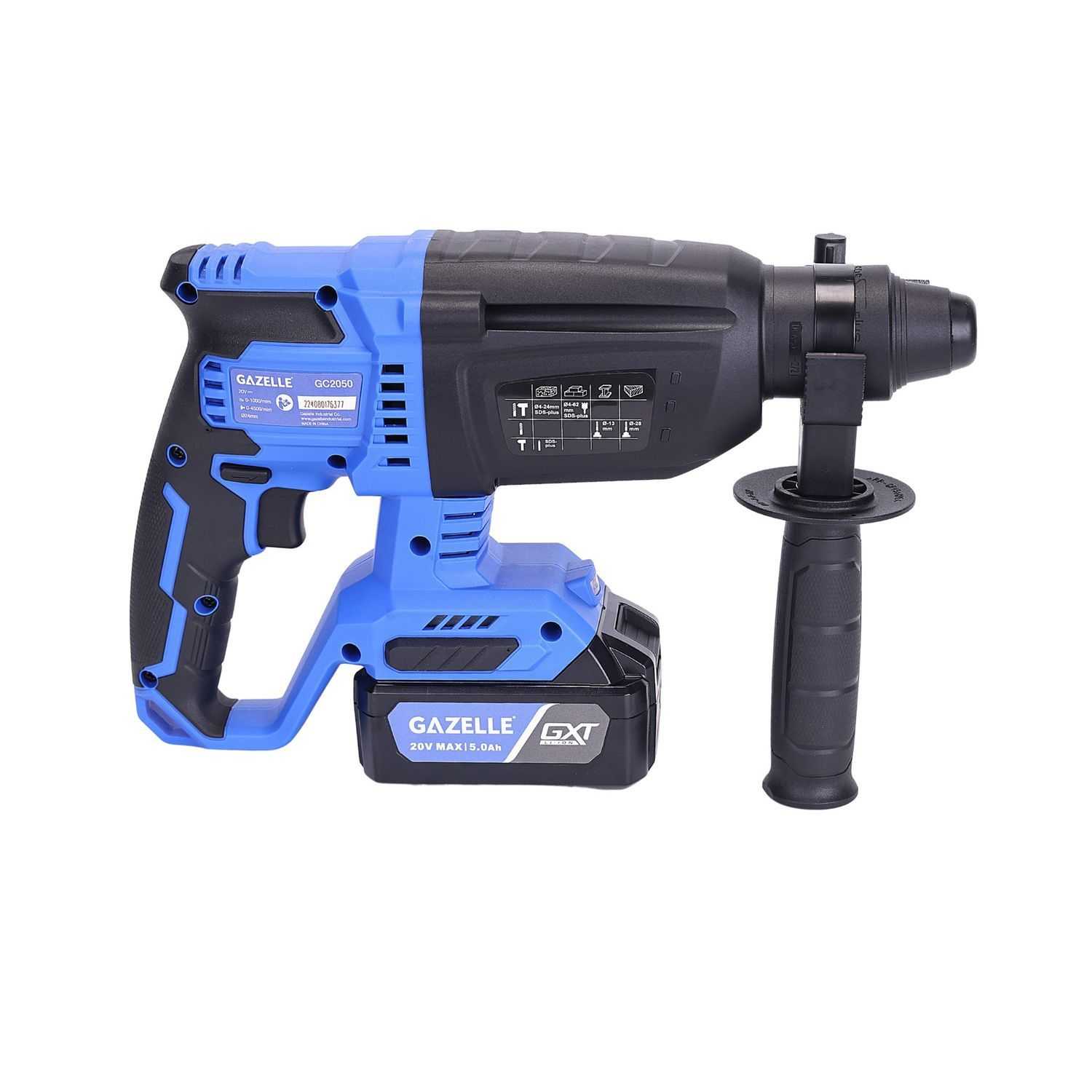 20V Brushless 24mm SDS Plus Hammer Drill, 2.7J Impact Energy