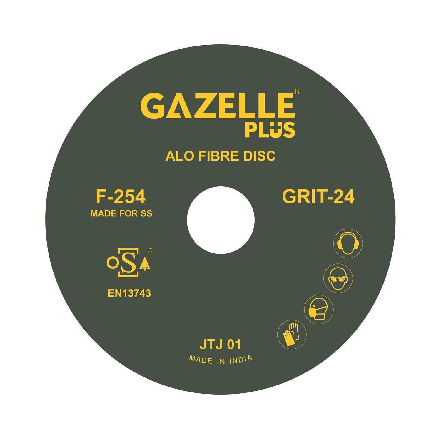 4.5 In. Coated Fibre Sanding Discs (115mm) 24 Grits - SS