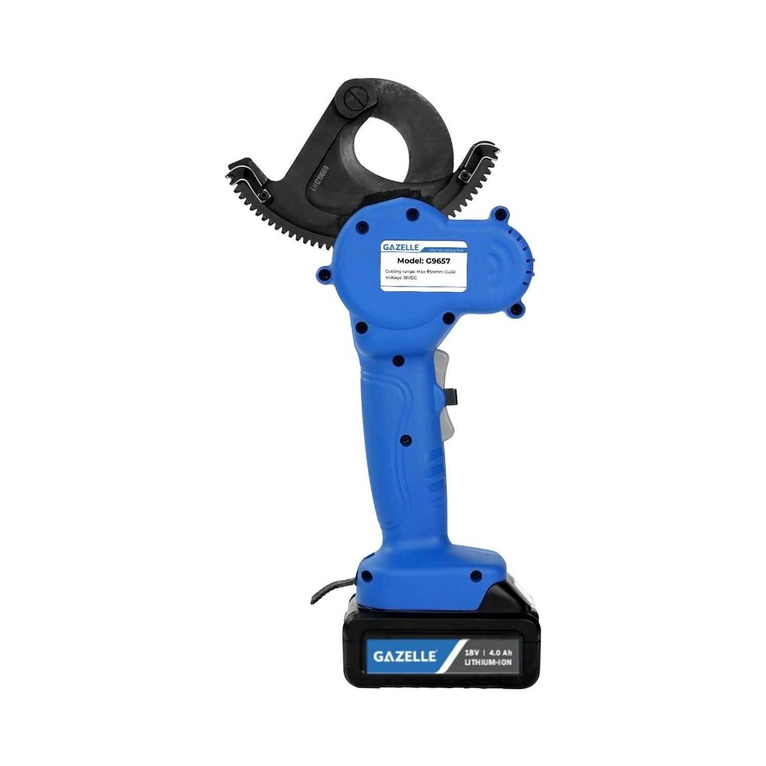 54mm Battery Powered Ratcheting Cable Cutter for Aluminium and Copper Cables