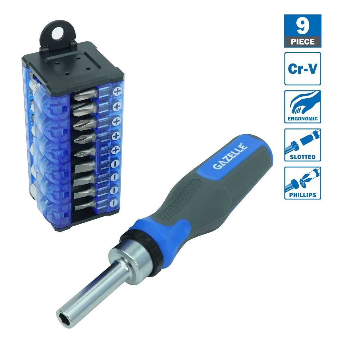 31 Pcs Interchangeable Ratchet Screwdriver Bit Set