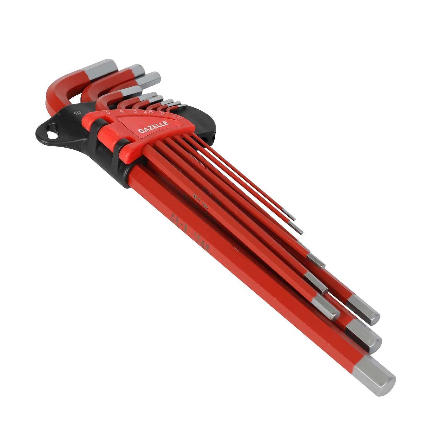 Long Arm Metric Hex Key Set, 9-Pieces 