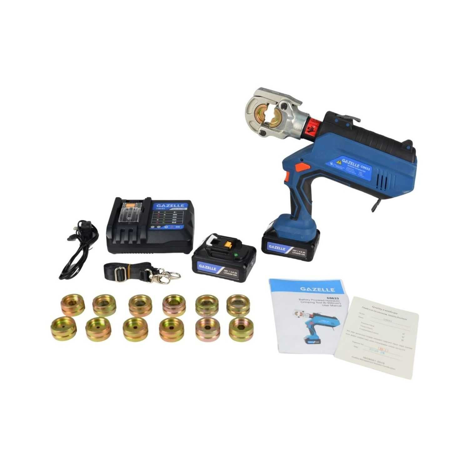 18V Cordless Crimping Tool, 6-300mm² with Dies