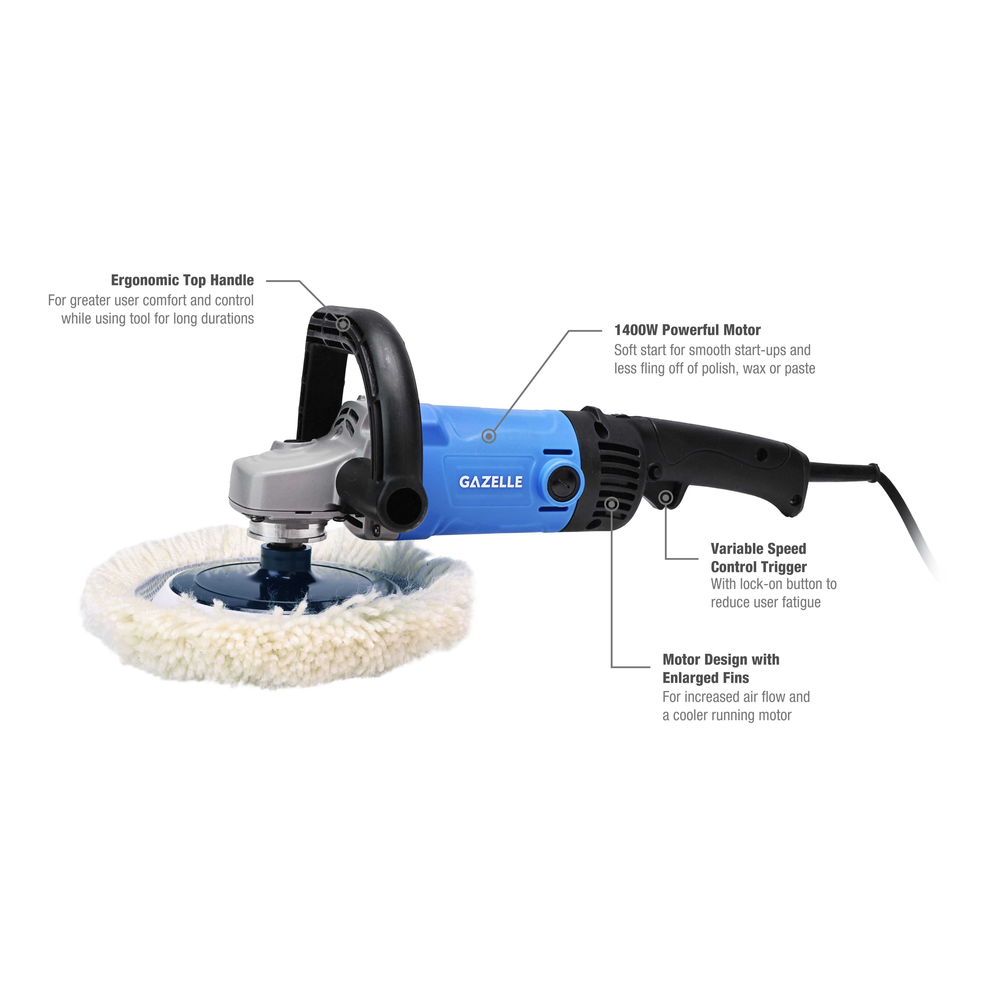 7" Variable Speed Polisher 1400W