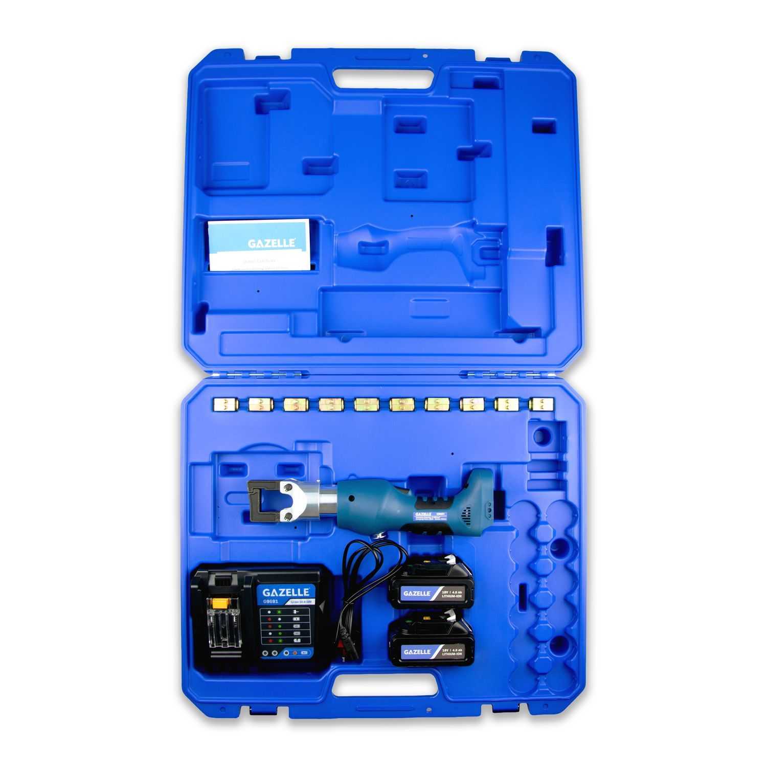 18V Cordless Mini Crimping Tool, 6-150mm² with Dies