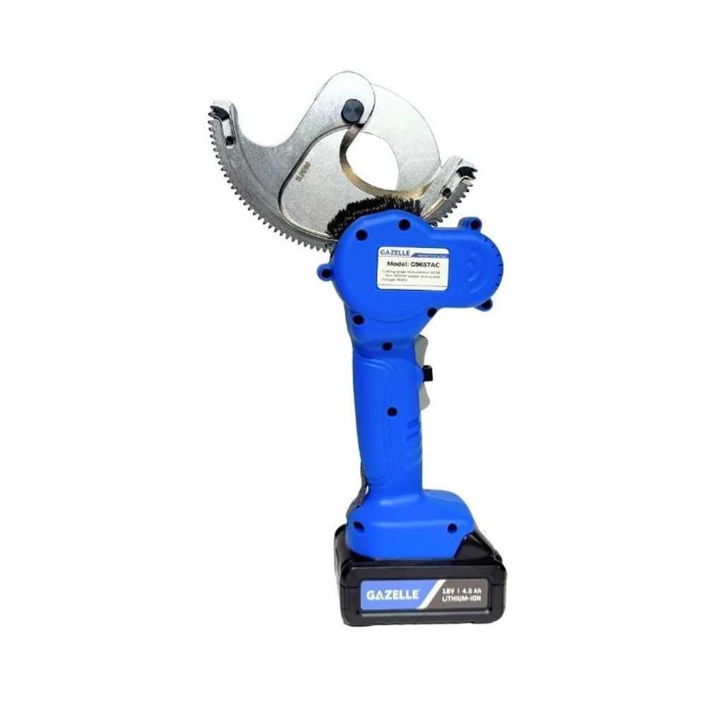 18V Ratcheting Cable Cutter, 240mm(sq) Acsr Cable & 100mm(sq) Cu Wire by Mechanical Extrusion Force