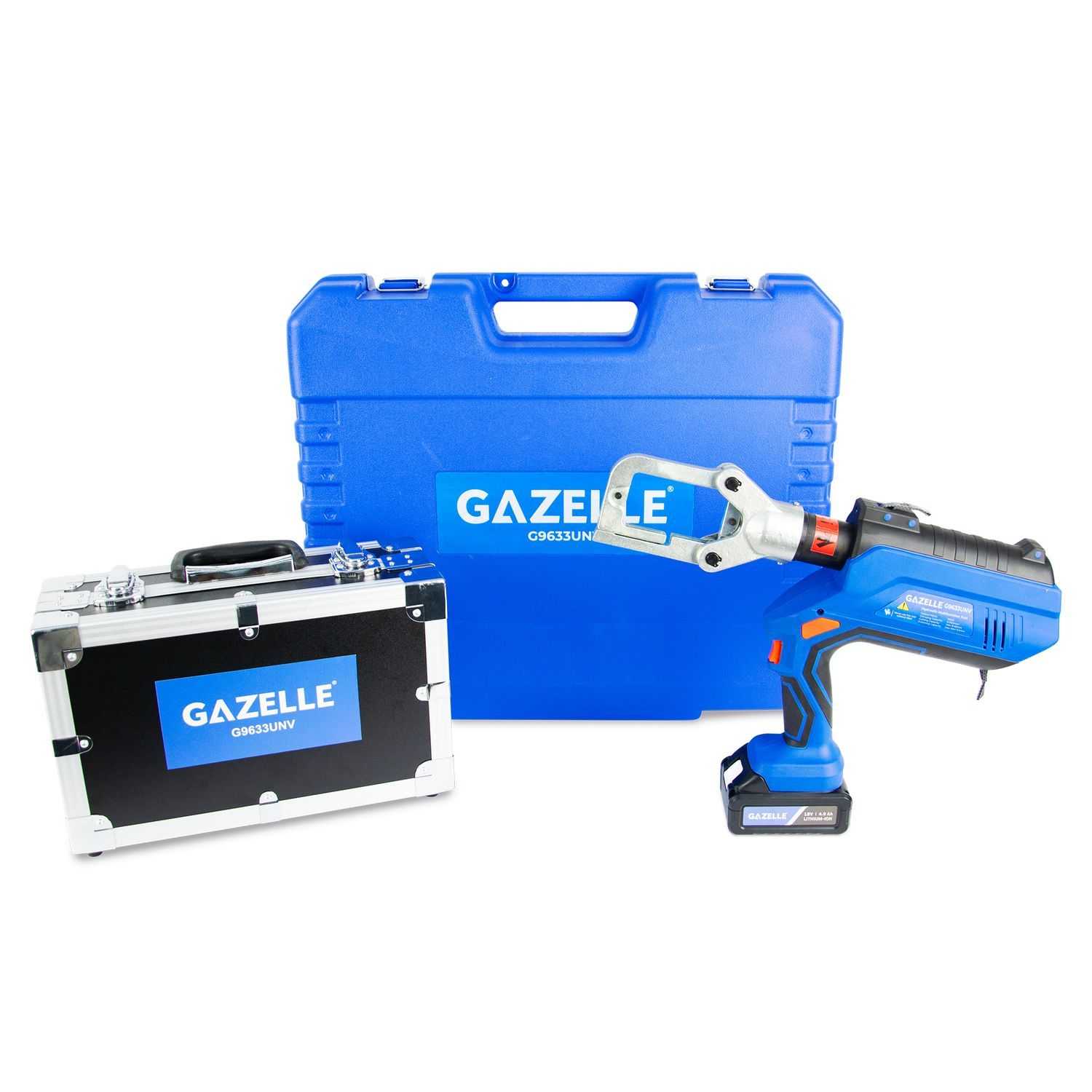 3-in-1 18V Cordless Hydraulic Crimping Tool, Max Crimping Capacity 6-300mm² with Dies