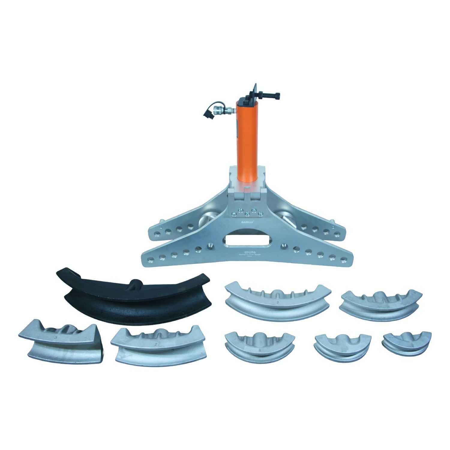 20-Ton Hydraulic Pipe Bender, 4 Inch Capacity, 8 Dies