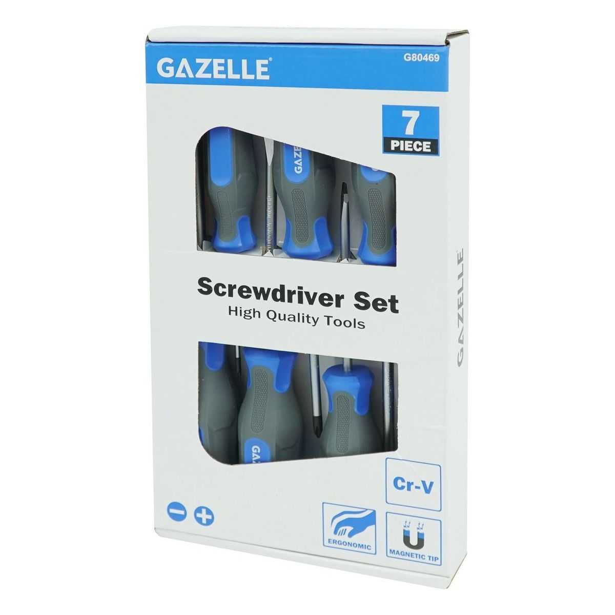 7 Pcs Metric Screwdriver Set, Phillips/Slotted