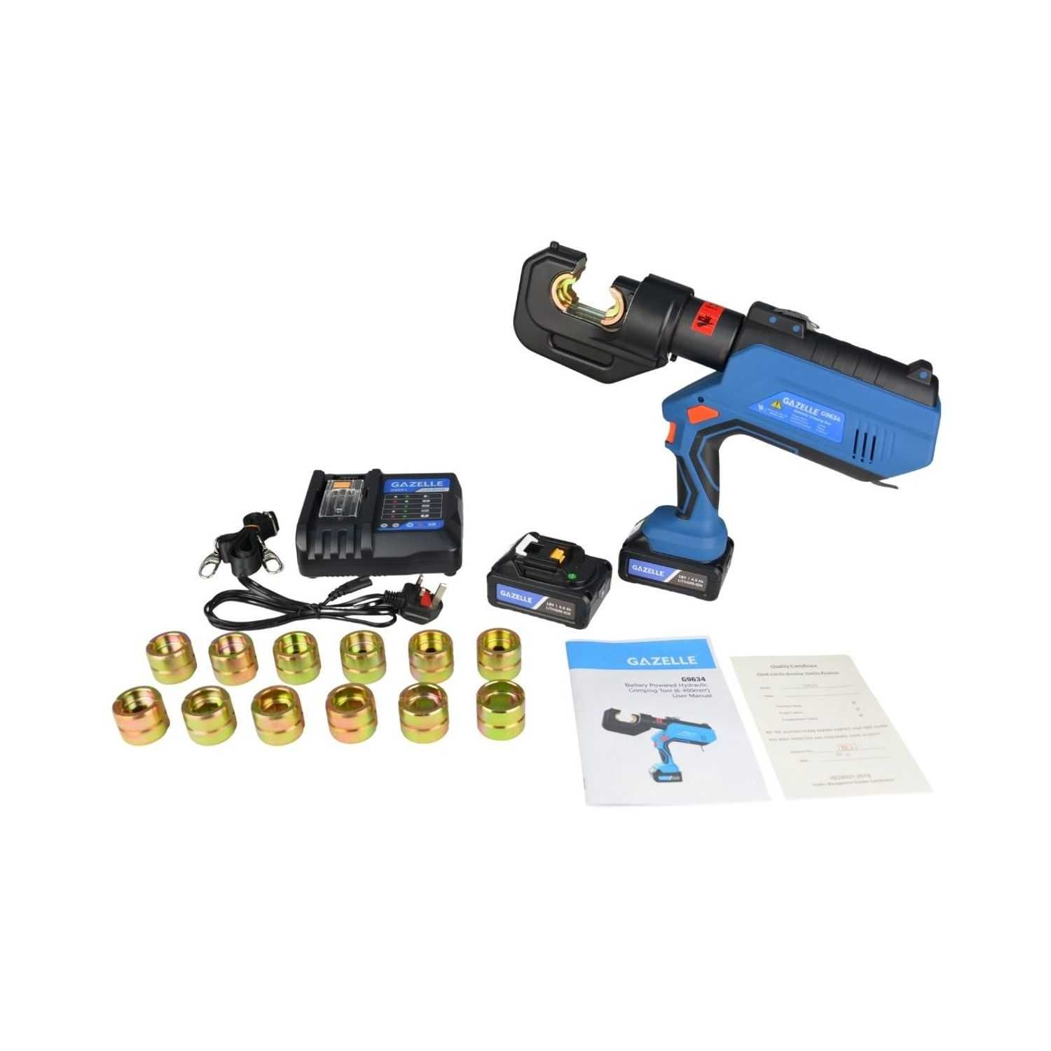 18V Cordless Crimping Tool, 6-400mm² with Dies