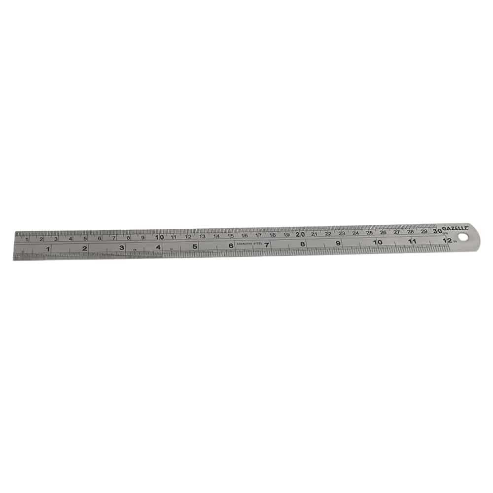 12 In. Stainless Steel Ruler (30cm)